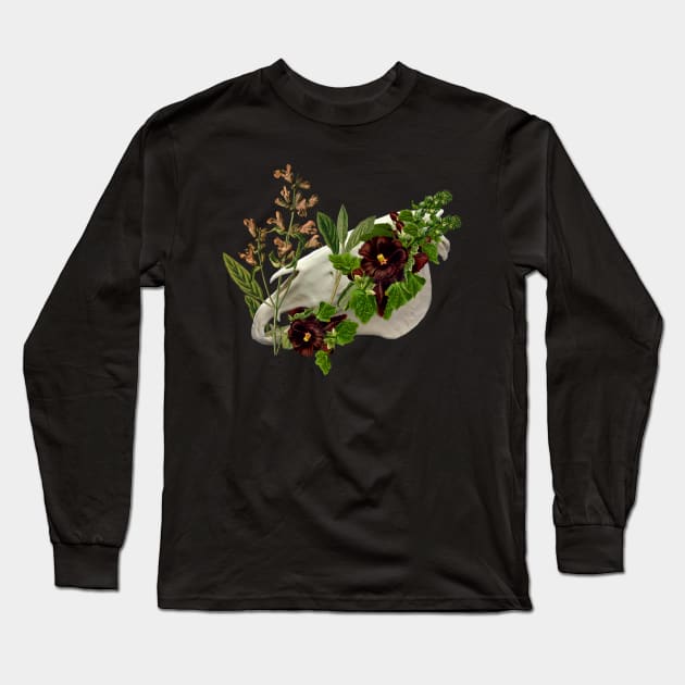 Equus Calvariae Locus Long Sleeve T-Shirt by Black Rabbit Curiosities 